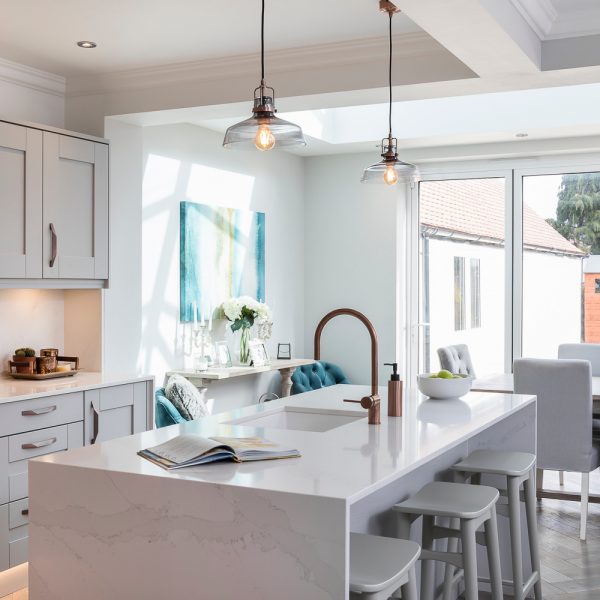 marble worktops, stylish kitchen